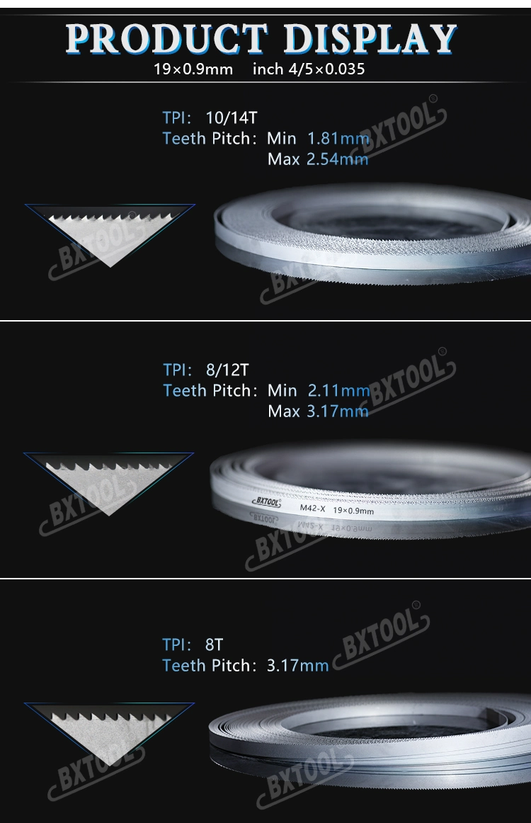 Bxtool-M42/X High Cobalt Bi-Metal Bandsaw Blade 19*0.9mm Inch 4/5*0.035